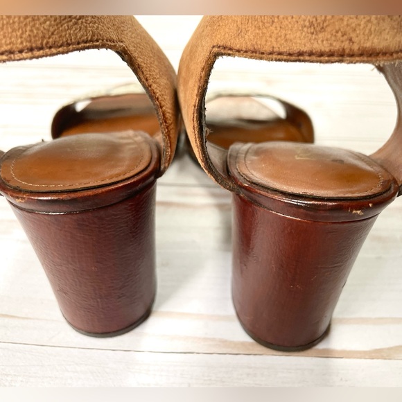 Enzo Angiolini leather & wood sandals - Picture 2 of 8